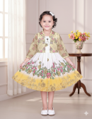 Golden Blossom Princess Dress for Girls