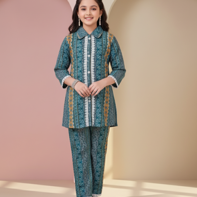 Emerald Charm Printed 2-Piece Suit