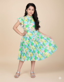 Spring Melody Pleated Floral Dress