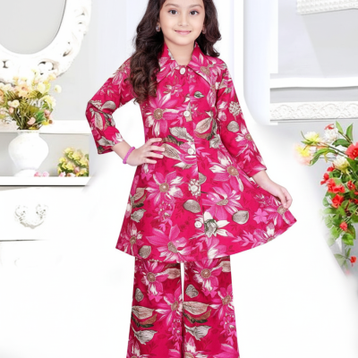 "Blooming Petals" Floral Co-ord Set for Girls