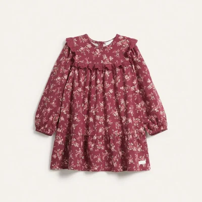 Kids Red Floral Jersey Dress